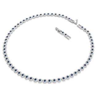 Naszyjnik Swarovski Una Angelic szlif okrągły, niebieski, powłoka z rodu