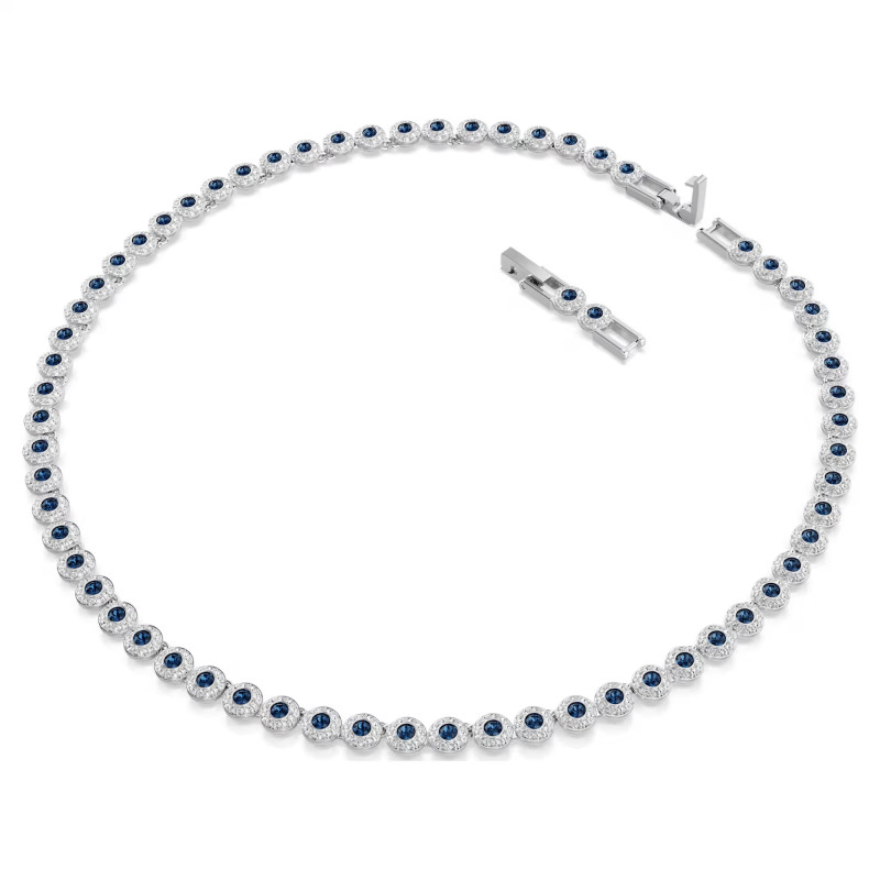 Naszyjnik Swarovski Una Angelic szlif okrągły, niebieski, powłoka z rodu