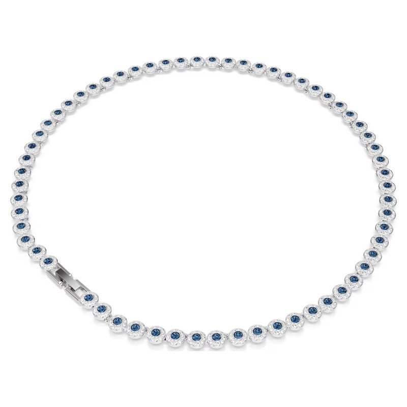 Naszyjnik Swarovski Una Angelic szlif okrągły, niebieski, powłoka z rodu
