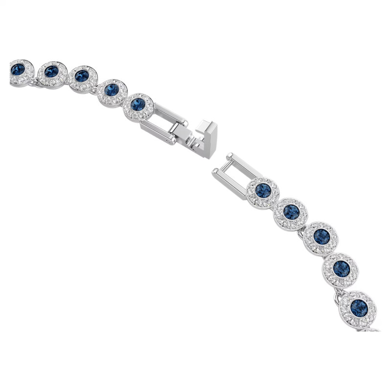 Naszyjnik Swarovski Una Angelic szlif okrągły, niebieski, powłoka z rodu