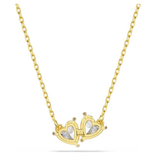 Naszyjnik Swarovski Mesmera Serce, biały, powłoka w odcieniu złota