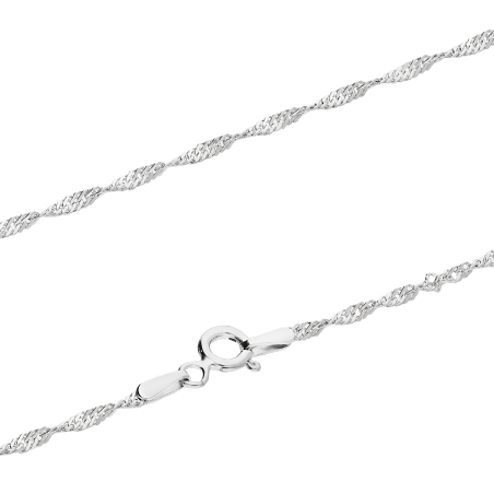 Łańcuszek srebrny splot singapur 1,8 mm próba 925