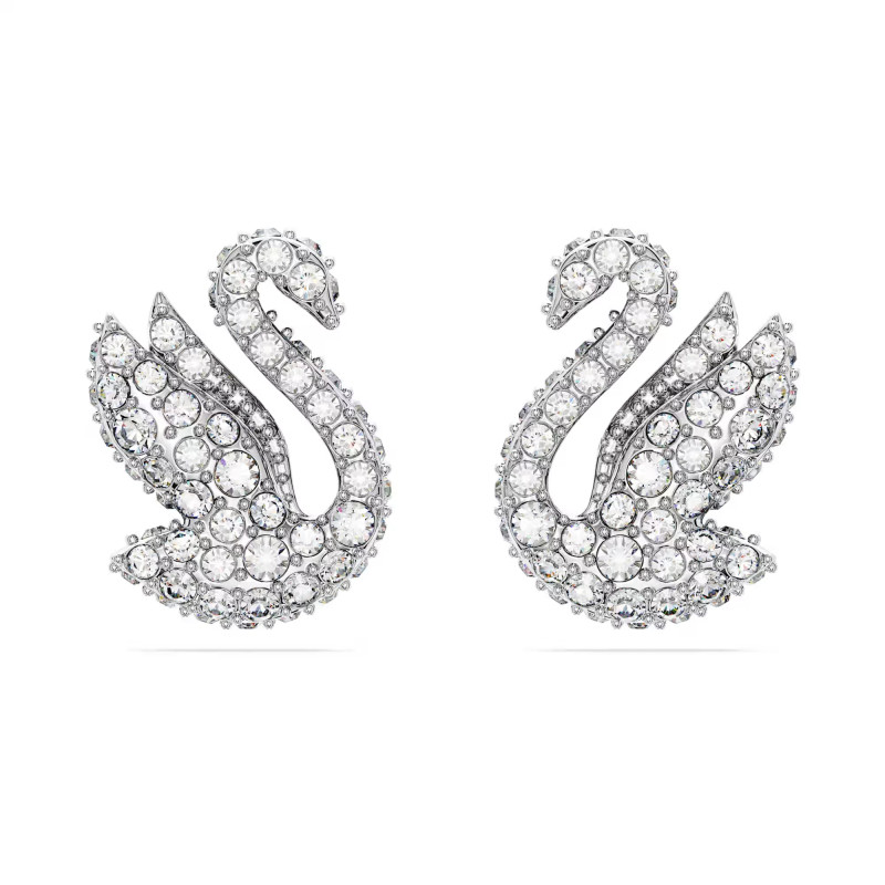Kolczyki Swarovski zapinane na sztyft Swan ze stali