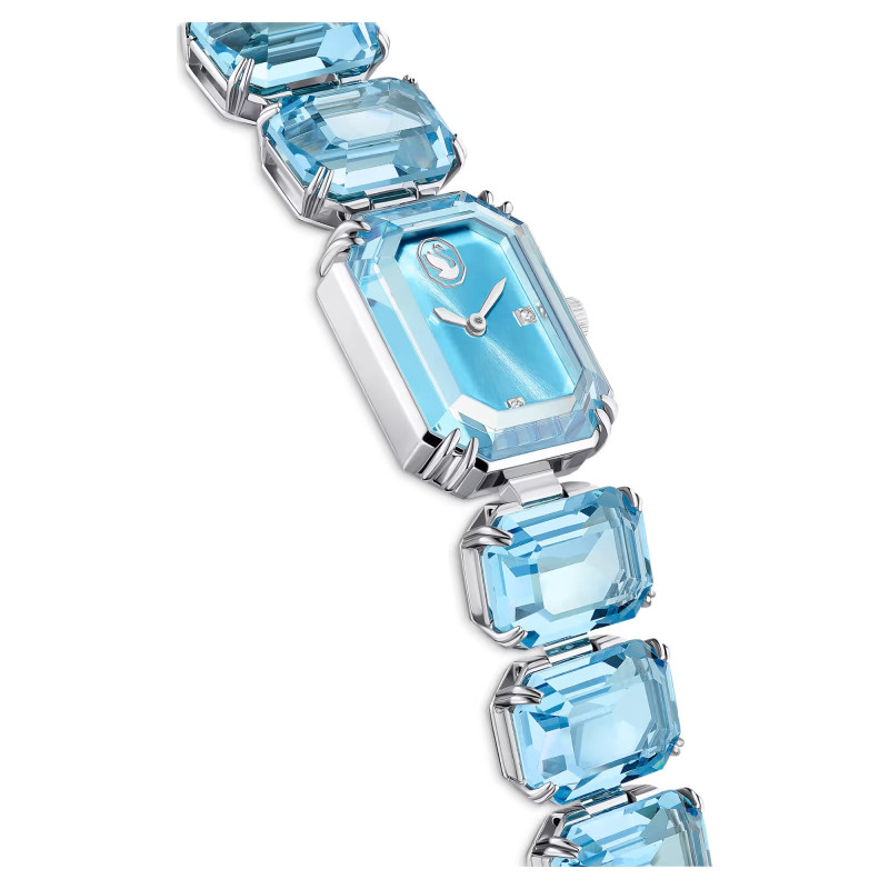 Zegarek Swarovski bransoletka z kryształami w szlifie ośmiokątnym, stal szlachetna