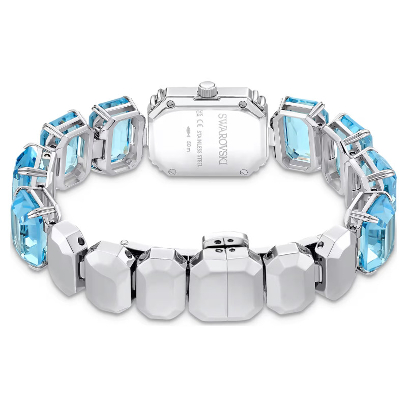 Zegarek Swarovski bransoletka z kryształami w szlifie ośmiokątnym, stal szlachetna
