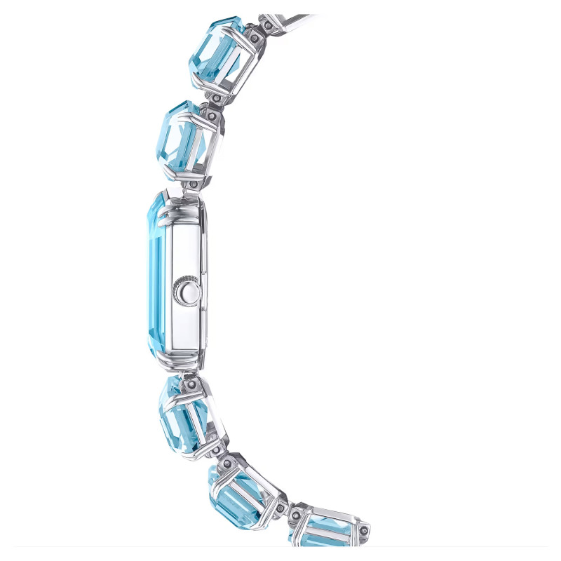 Zegarek Swarovski bransoletka z kryształami w szlifie ośmiokątnym, stal szlachetna