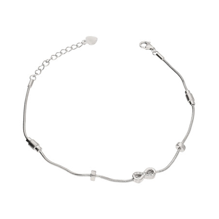 Srebrna Bransoletka Infinity Symbol Wieczności - JubilerSezam.pl