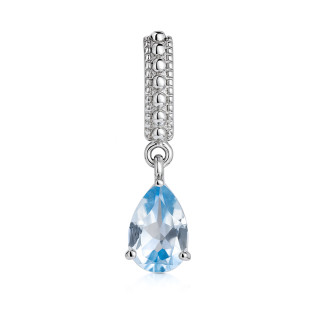 Wisiorek srebrny z topazem blue