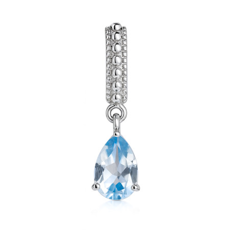 Wisiorek srebrny z topazem blue