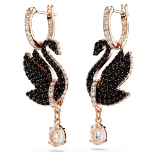 Długie kolczyki Swarovski Swan ze stali