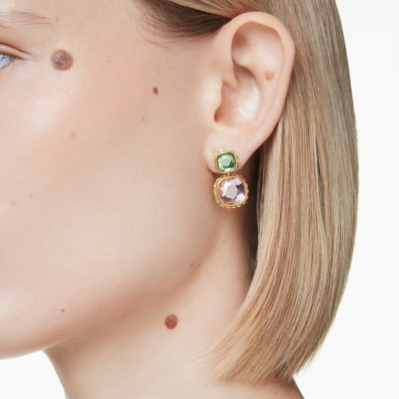 Długie kolczyki Swarovski Chroma ze stali