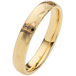 Obrączka ślubna złoto próba 585, diamenty 0.015ct, 11-04971