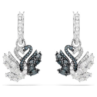Długie kolczyki Swarovski Swan ze stali