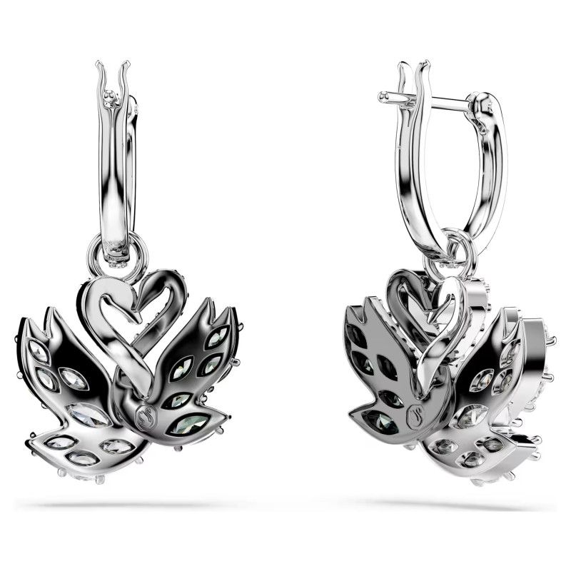 Długie kolczyki Swarovski Swan ze stali