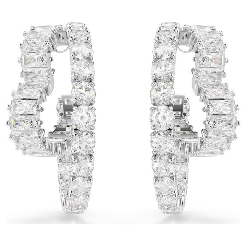 Kolczyki Swarovski kreole Matrix ze stali