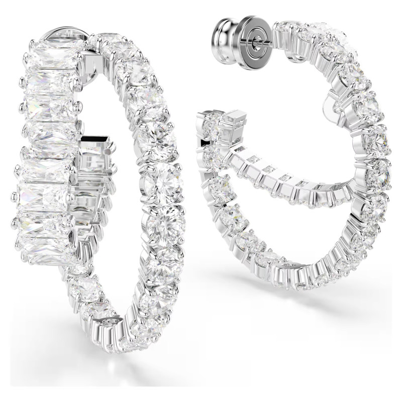 Kolczyki Swarovski kreole Matrix ze stali