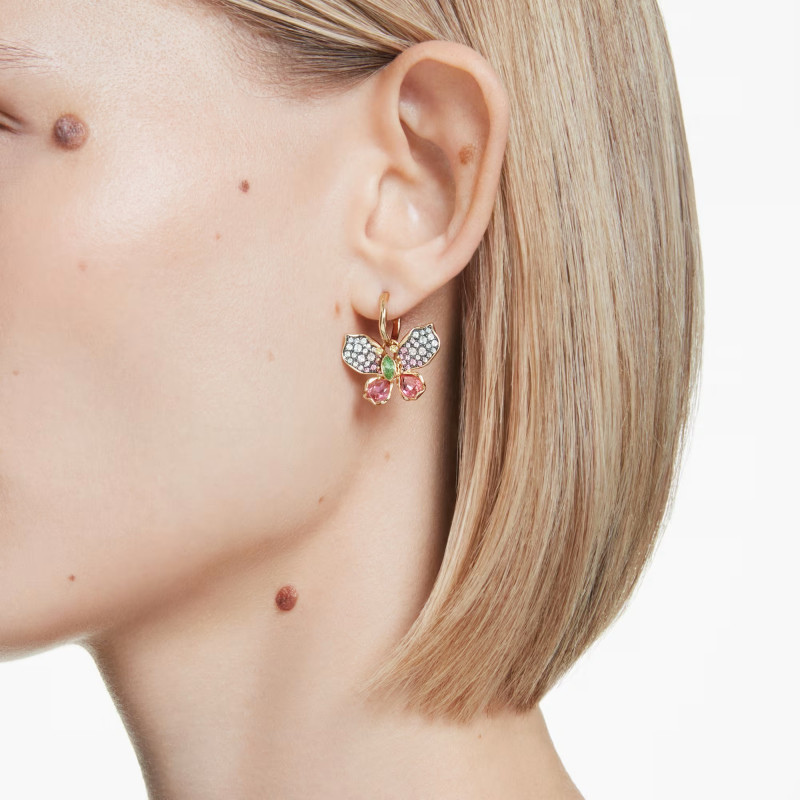 Długie kolczyki Swarovski Idyllia ze stali
