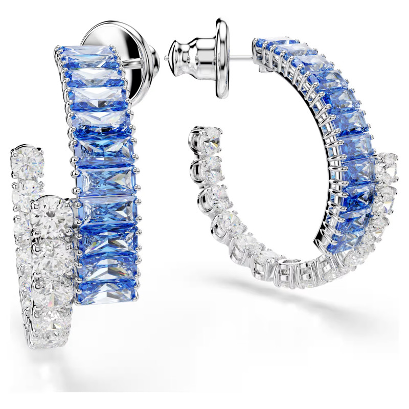 Kolczyki kreole Swarovski Matrix ze stali