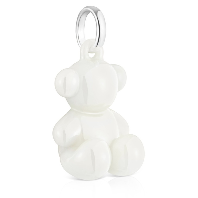 Wisiorek TOUS Bold Bear miś ze srebra 925 i białej ceramiki