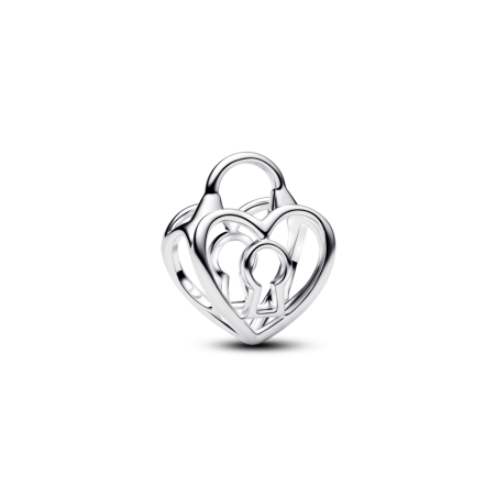 Charms Ażurowe serce z kłódką 794358C00 Ag 925