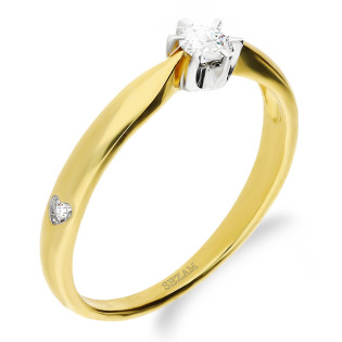 Pierścionek zaręczynowy Amor z diamentami o masie 0,226 ct
