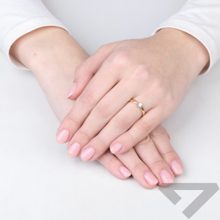 Pierścionek z diamentami Amor 0,166 ct ze złota 585
