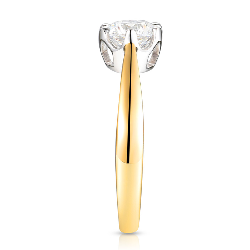 Pierścionek z diamentem laboratoryjnym Royal 0,31 ct, złoto 585