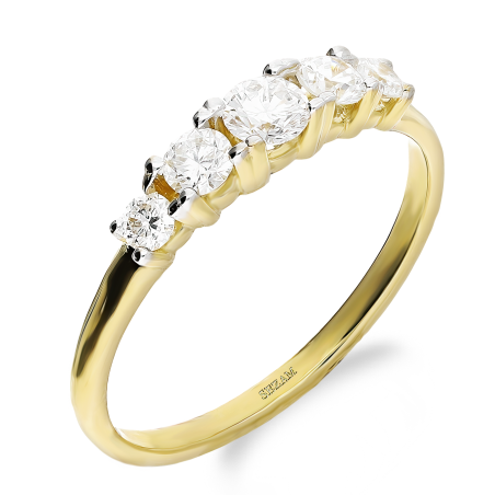 Pierścionek NOBLE diamenty 0,42 ct, złoto 585