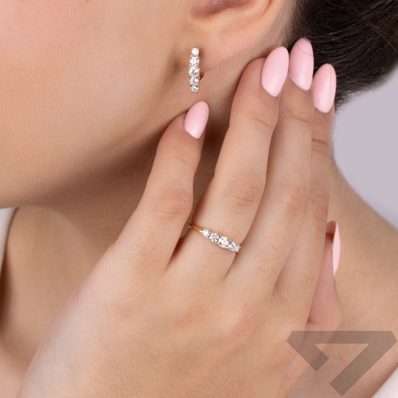 Pierścionek NOBLE diamenty 0,42 ct, złoto 585