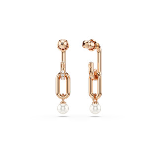 Długie kolczyki Swarovski Constella ze stali w kolorze różowym