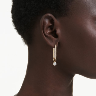 Długie kolczyki Swarovski Constella ze stali w kolorze złotym