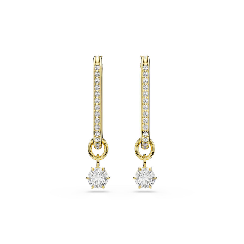 Długie kolczyki Swarovski Constella ze stali w kolorze złotym