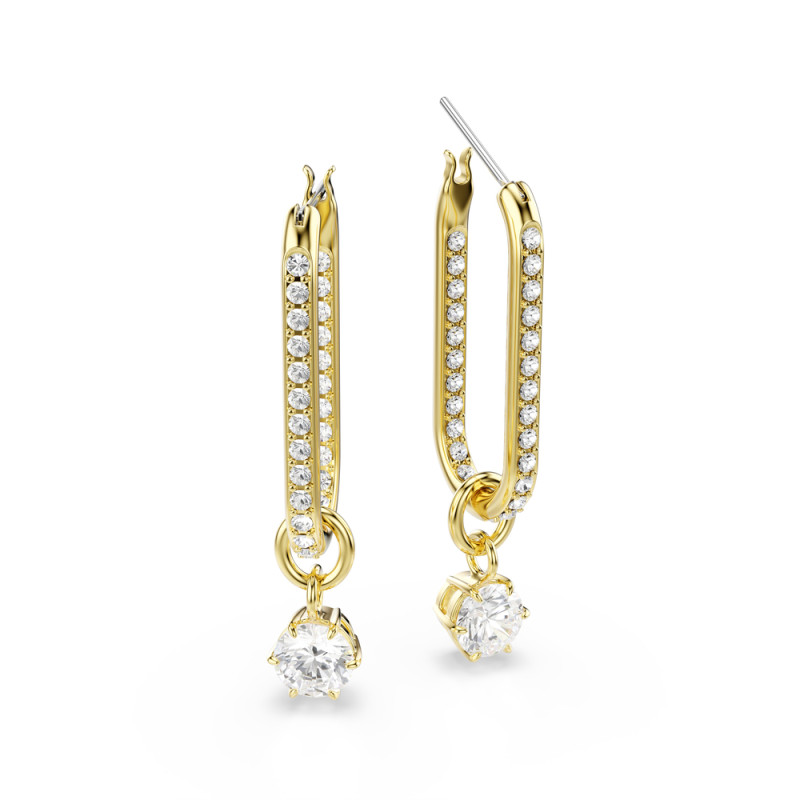 Długie kolczyki Swarovski Constella ze stali w kolorze złotym
