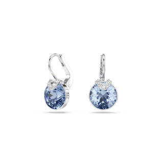 Kolczyki stalowe Swarovski Bella V z niebieskim kryształem