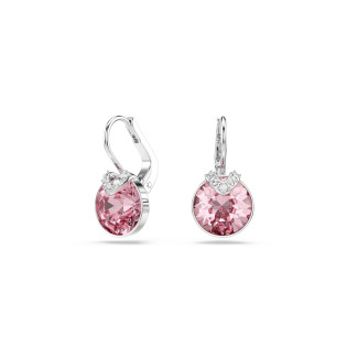 Kolczyki stalowe Swarovski Bella V z kryształem różowym