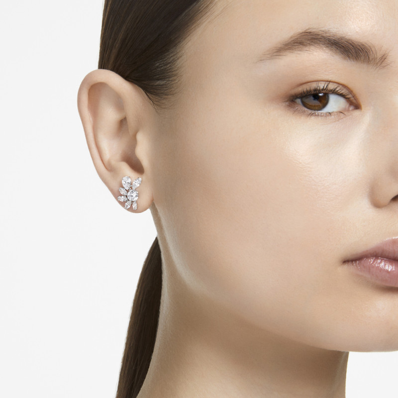 Kolczyki stalowe zapinane na sztyft Swarovski Mesmera