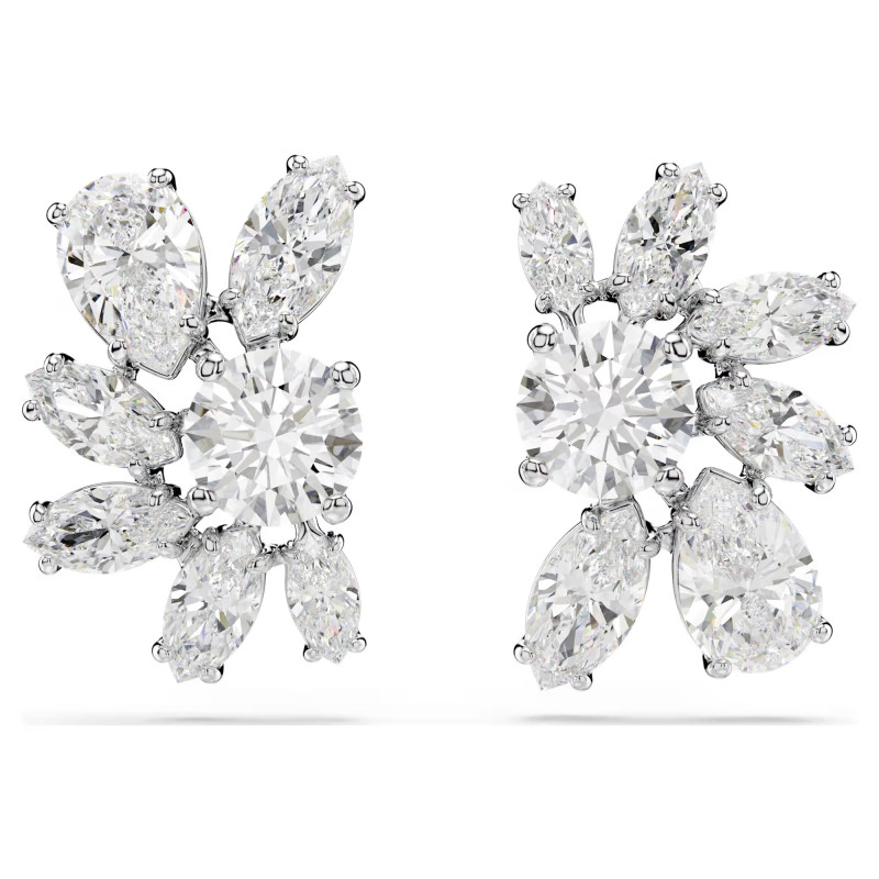 Kolczyki stalowe zapinane na sztyft Swarovski Mesmera