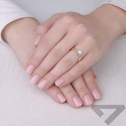 Pierścionek z diamentem laboratoryjmym Royal 1 ct, złoto 585