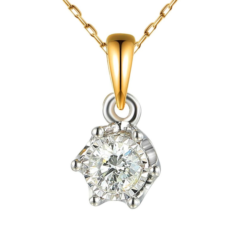Wisiorek Royal z diamentem 0,19 ct, złoto 585