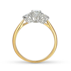 Pierścionek Noble z diamentami laboratoryjnymi 0,55 ct, złoto 585