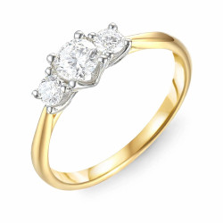 Pierścionek Noble z diamentami laboratoryjnymi 0,56 ct, złoto 585