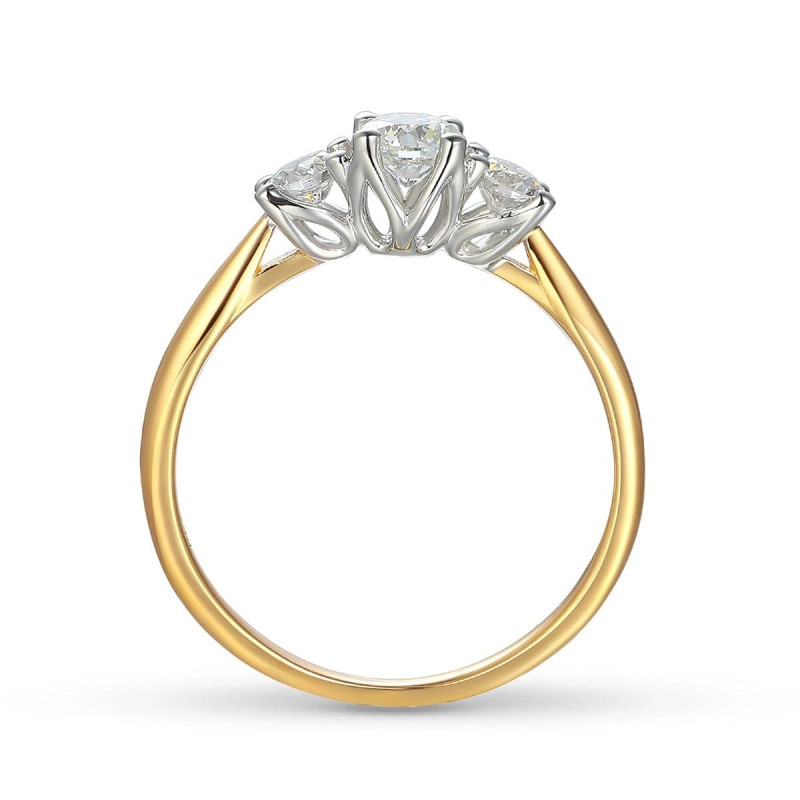 Pierścionek Noble z diamentami laboratoryjnymi 0,56 ct, złoto 585