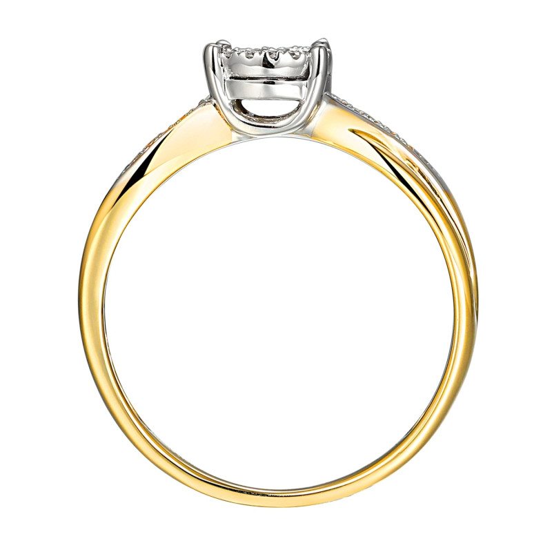 Pierścionek DREAMS z diamentami 0,14 ct, złoto 585