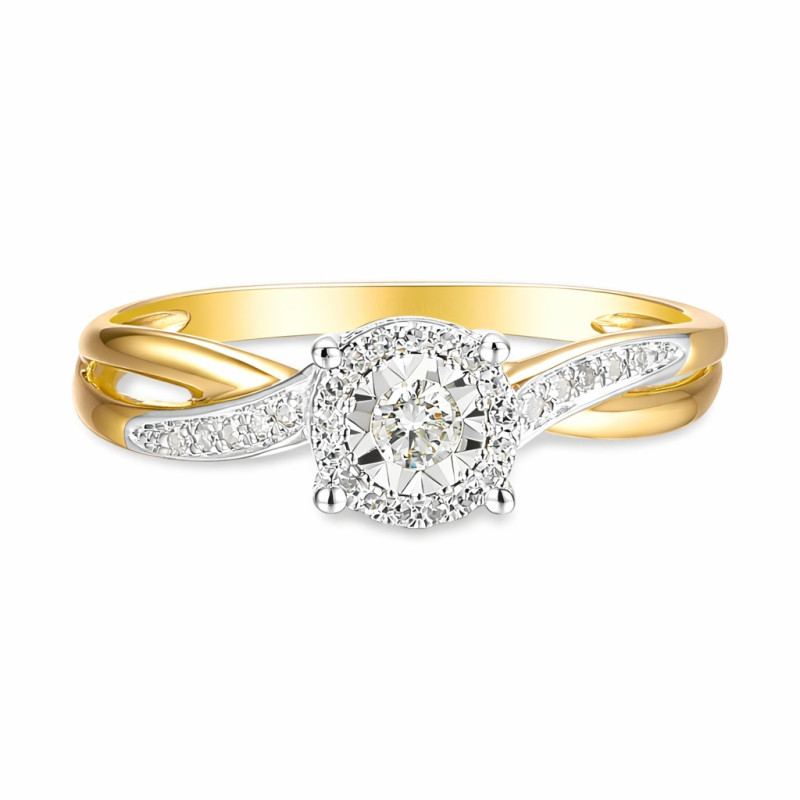 Pierścionek DREAMS z diamentami 0,14 ct, złoto 585