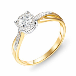 Pierścionek DREAMS z diamentami 0,16 ct, złoto 585