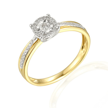 Pierścionek Dreams z diamentami 0,18 ct, złoto 585