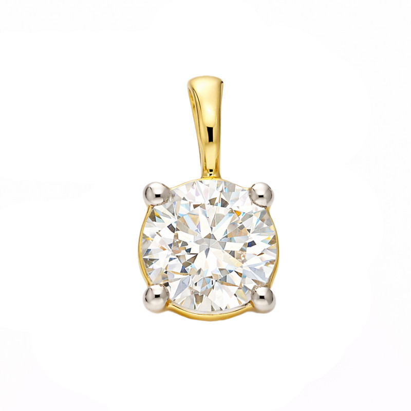 Wisiorek z diamentem laboratoryjnym 0,50 ct, złoto 585