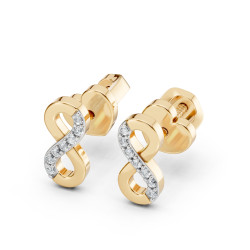 Kolczyki Minimalizm z Diamentami KB 102-10092-Y-0.09