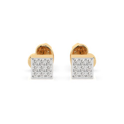Kolczyki Iluzja z Diamentami KB 102-10063-Y-0.11