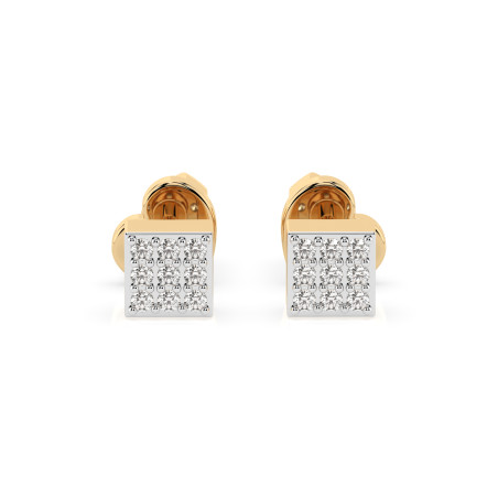 Kolczyki Iluzja z Diamentami KB 102-10063-Y-0.11